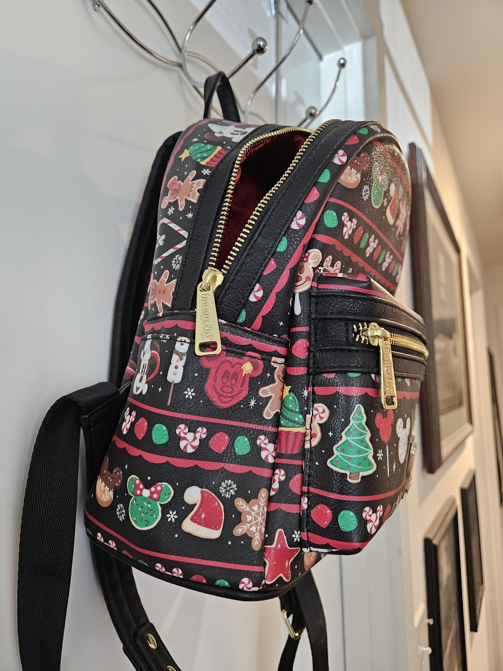 Disney Parks Loungefly Black Holiday Sweets Mini Backpack - Picture 6 of 9
